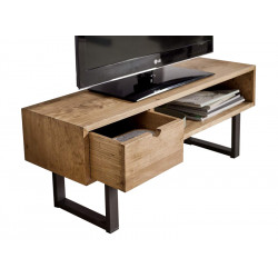 Conjunto madera: Mesa Centro U + Mueble Tv Angi + Recibidor Angi