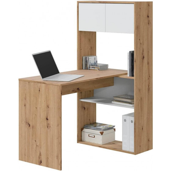 DUO Mesa escritorio con estanteria, posición vertical u horizontal