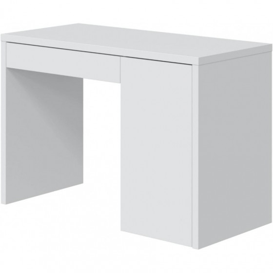 GALA Mesa escritorio  con 1 cajón y 1 puerta, reversible, color blanco artik