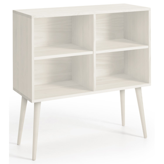LUCY - Cómoda de madera con Cuatro estantes. Medidas: 90 x 83 x 35 cm.